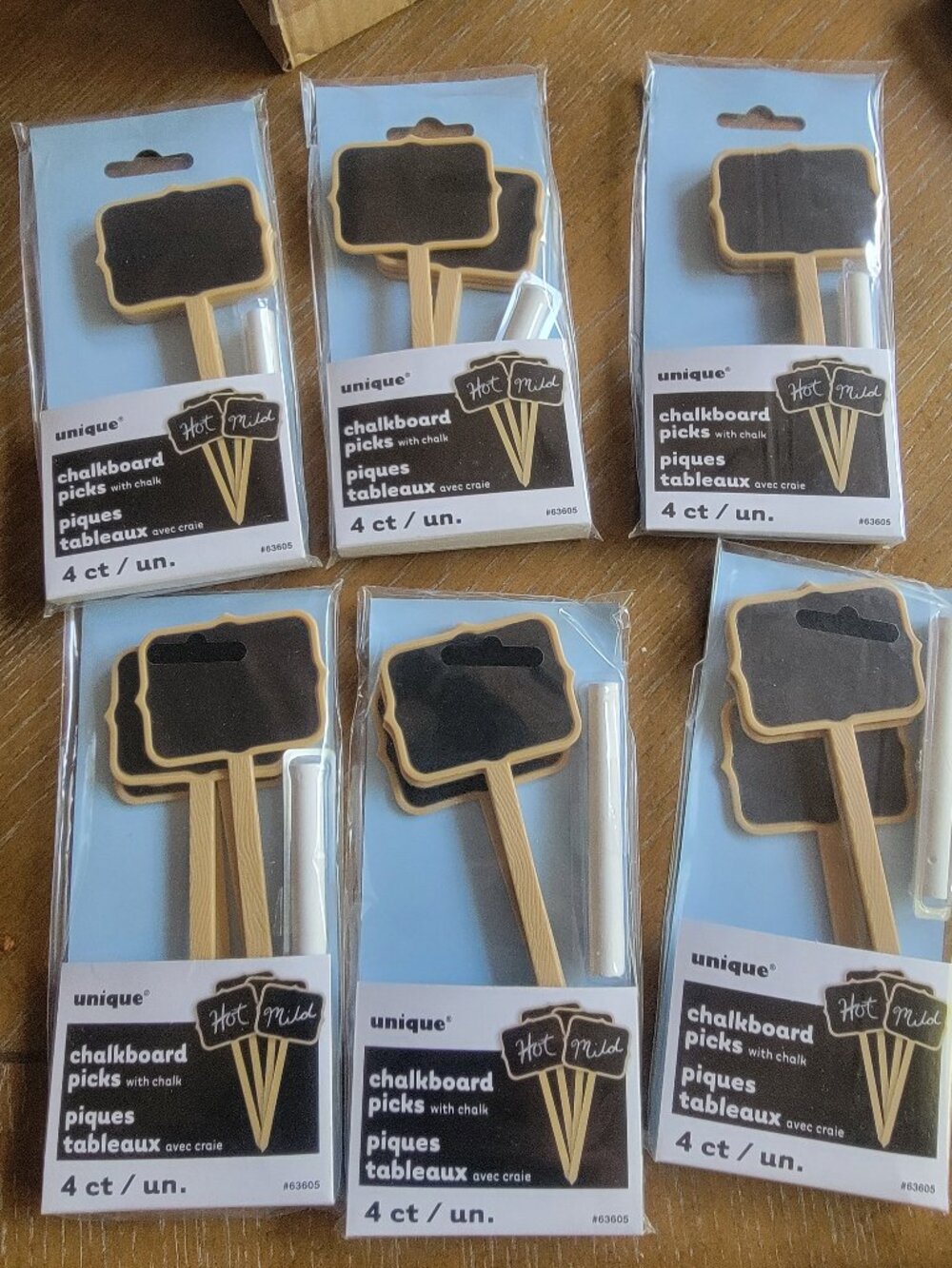 Mini Chalkboard Sign picks for Food 24 Pack Small Chalkboard Picks w/Chalk